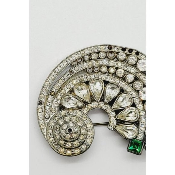 Vintage Large Statement Rainbow style Crystal Rainbow Brooch Pin - Picture 4 of 5